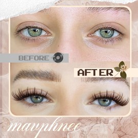 Mavphnee Brown Lash Clusters Wispy Eyelash Extension Fairy Cluster Lashes Spiky Individual Lashes Hair-Like Flow Eyelash Clusters DIY at Home Dark Brown Lash Pack (10-16MM, C-Curly)