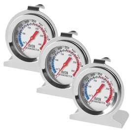 3Pcs Oven Thermometer 100-600°F/50-300°C Stainless Steel Kitchen Cooking Thermomete OvenTemperature Gauge Grill Fry Chef Thermometer Oven Baking Chef Thermometer for Kitchen Cooking Baking