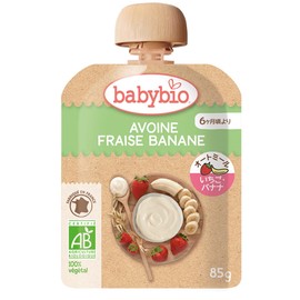 Baby Bio Organic Baby Oatmeal, Strawberry, Banana, 3.0 oz (85 g) (Organic Baby Food) (Organic JAS Certified) (6 Months and Up)