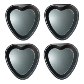 genericos varios Molde De Corazón Para Hornear Pan O Hacer Gelatina 23cm 4pzs