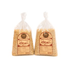 Amish Country Popcorn | 2-6 lb Bags | Baby White Popcorn Kernels | Old Fashioned, Non-GMO and Gluten Free (2-6lb Bags)