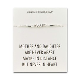 Philip Jones Mother and Daughter Quote Bracelet Created with Zircondia® Crystals