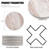 6Pcs Drink Coasters with Holder, Marble Style Ceramic Drink Coaster,