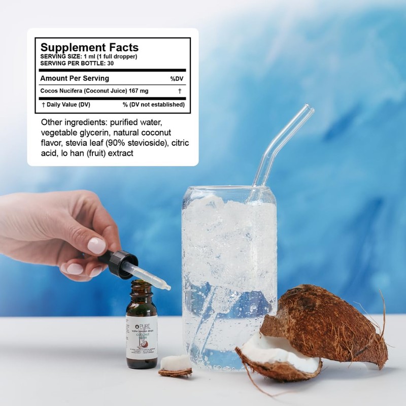 Pure Inventions Coconut Water - Water Enhancer Drops - Electrolyte