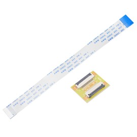 MECCANIXITY FFC FPC 24 Pin 0.5mm Pitch PCB Extension Connector Board with 5 Pack 0.5mm Pitch 150mm Flexible Flat Cable Kit (B Type)