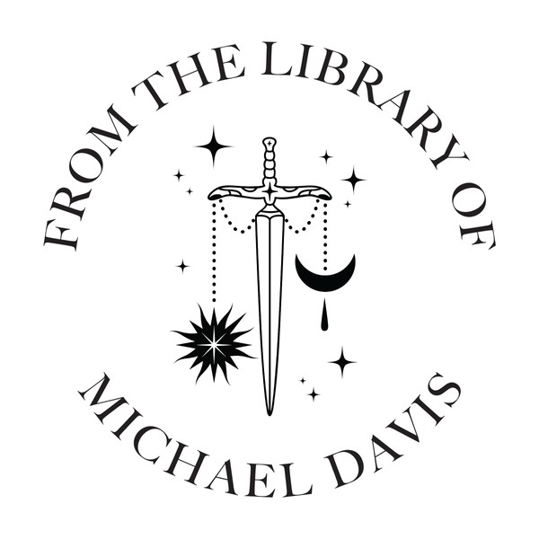 Personalized Book Embosser or Book Stamp, Custom Round Library Book