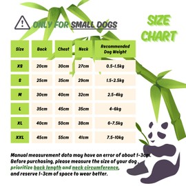 Small Dog Raincoat with Hood, Full Coverage Tail Protection, Protect Feet, Dog Poncho Jacket, Coat for Puppies, Small Dogs, XXL (Panda)