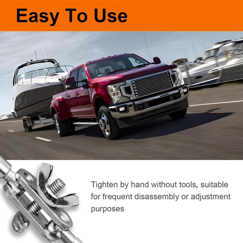 Suneke 1/4"-20 Stainless Steel Wing Nuts in Plastic Case with