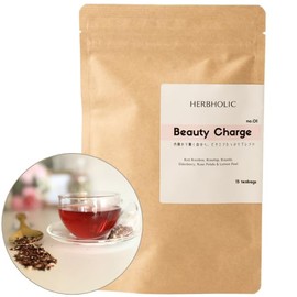 HERBHOLIC Herbal Tea [Beauty Charge/Vitamin Plenty Blend] Rooibos Tea Contains 6 Types of Herbs such as Rose Hip, Hibiscus and Other Herbs, Soylon Tea Bag 0.1 oz (2.5 g) x 15 Packs