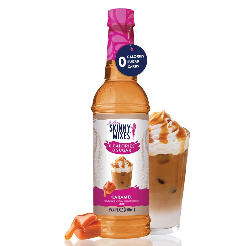 Jordan's Skinny Mixes Syrups Sugar Free Coffee Syrup, Caramel Pecan