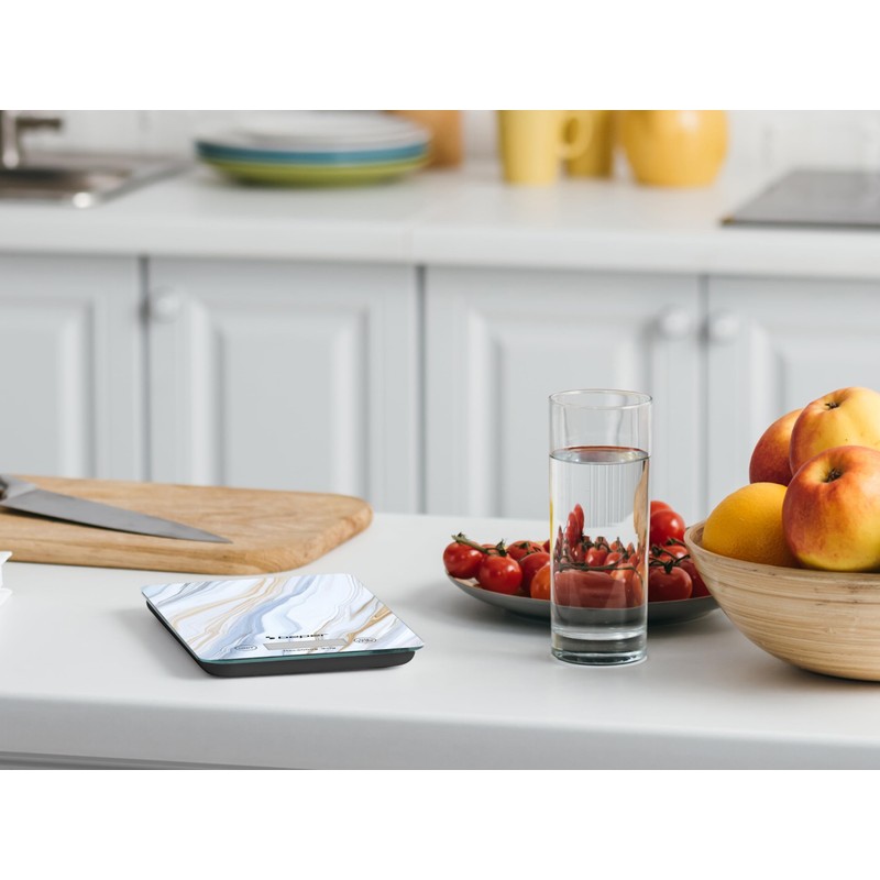 BEPER P102BIL001 Digital Kitchen Scale, Tempered Glass Top, Kitchen Scales