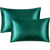 Silky Satin Standard Pillowcases Set of 2, Super Soft and