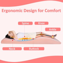 LukyHonie Lash Bed Foam Topper, Ergonomic Curvy Eyelash Mattress Topper for Massage Bed, Beauty Salon Massage Table Padding Topper, 30D Esthetician Bed Cushion with Removable Cover (Black-60cm)