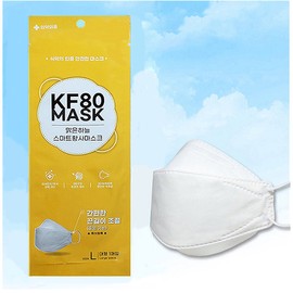 Hancell Clear Sky Smart Yellow Dust Mask KF80 L (Large) Strap Adjustable 50pcs / 한셀 맑은하늘 스마트 황사마스크 KF80 L(대)끈조절 50개