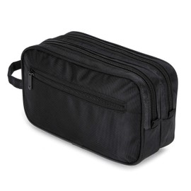 Toiletry Bag for Men Large Travel Wash Bag Shaving Cosmetic Bag Bathroom Gym Waterproof Hanging Travel Bag, Black