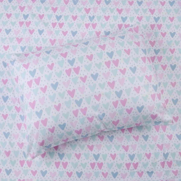Sleeping Partners 3-Piece Hearts Sheet Set | 1 Twin Flat