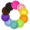 200 Pcs 3 Inch Round Lace Coloured Paper Doilies, Assorted