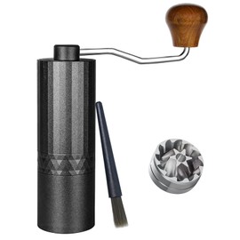 Manual Coffee Grinder:RSNMocha Capacity 25g Hand Coffee Grinder with Adjustable Conical Stainless Steel Burr,French Press Espresso To Coarse Coffee Portable Coffee Grinder for Office,Travel(Black)