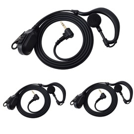 UAYESOK 1 pin G Shape Two Way Radio Earpiece for Motorola Talkabout Walkie Talkie T200 T200TP T260 T402 T460 T465 T600 T800 T6500 MC220R MR350R MS350R MJ270R(3 PACK)