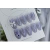 Handmade nail - purple wave (new ver.) - short almond