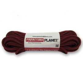 Paracord Planet Mil-Spec Commercial Grade 550lb Type III Nylon Paracord 100 ft Imperial Red and Black Stripe
