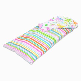 Girls Kids Dinosaur Park Jurassic White 155 x 65 cm Reversible Sleeping Bag