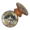 Twisted R Design Set of 6 Deer Hunting Compass Wood