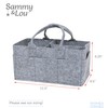 Sammy & Lou Collapsible Light Gray Felt Storage Caddy, Divided