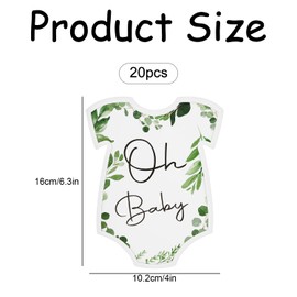 Bojueshaw 20pcs Baby Gender Reveal Card,Baby Prediction Cards,Baby Shower Advice Cards,Babay Shower Game Party Decorations for New Parents Mum(Leaves)