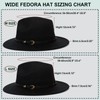 HEYANN Women's Men's Classic Wide Brim Fedora Hat with Belt