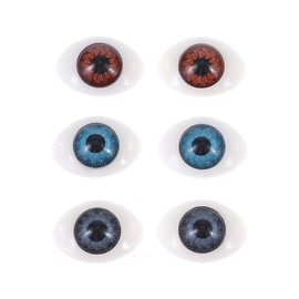 8pcs 4 Colors 23*16mm Oval Flat Hollow Highlight Resin Colorful Eyes Boat Shape Doll Toy Eye Mask DIY Craft