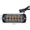 Riloer High Brightness Amber Emergency Strobe Lights, Universal 12-LEDs 36W