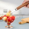 4 Pack Melon Baller Scoop-Melon Baller-Fruit Spoon-Wooden Handle Grapefruit Spoons