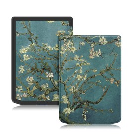 TOPCASE Magnetic Slim Case Compatible with Pocket Book Verse/Verse pro 6 inch Cover with Auto Sleep/Wake Function,Flower