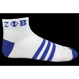 New! Zeta Phi Beta Ankle Socks White