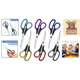 Sharp 8-Inch Comfort-Grip Scissors Set - Perfect for Home, Office & Crafting