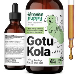 Gotu Kola Drops for Dogs - Brain Supplement for Dogs w/Gotu Kola - Herbal Brain Health Support - Nutritional Supplement for Dogs of All Breeds & Sizes - Centella Asiatica Dog Calming Vitamins 4 oz