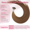 MioYio Nano Hair Extensions Human Hair 4#-MediNanom Brow 14inch 40G/57S/Pack