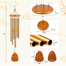 Thank You Gifts for Women Men - Wind Chimes Thank You Gifts - Nurses Week Gift - Appreciation Gift for Teacher Nurse Coworker Employee Daycare Provider Nanny Babysitter