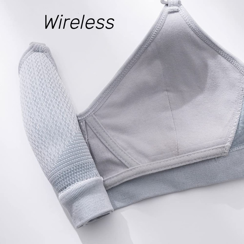 Yintry Girls' Cotton Sports Bra with Adjustable and Removable Shoulder