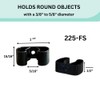 Spring Clip, Wall Mounted Grip Clip, Holds 3/8-5/8 Inch Diameter,