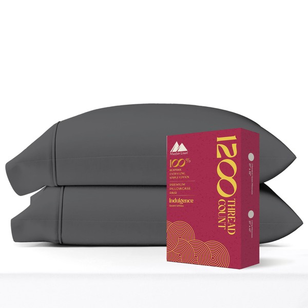 Mayfair Linen 100% Egyptian Cotton Pillow Cases Standard/Queen Size Set