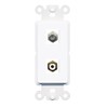 RiteAV - Coax RCA (White) Port Wall Plate Decorative (Rocker)