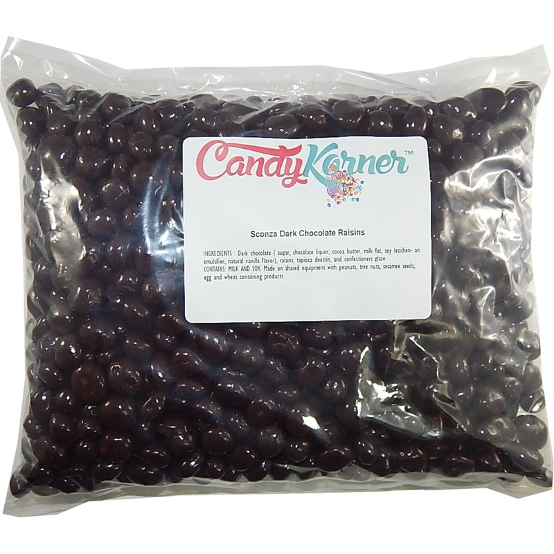Sconza dark Chocolate Covered Raisins 1 Pound ( 16 OZ