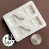 Unbranded Mini Milk Chocolate Bar Silicone Mold, 4 cavities