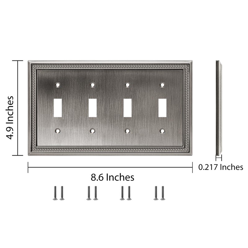 Henne Bery Sunken Pearls Heavy Duty Decorative Wall Plate Switch
