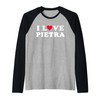 I Love Pietra Matching Girlfriend & Boyfriend Pietra Name Raglan