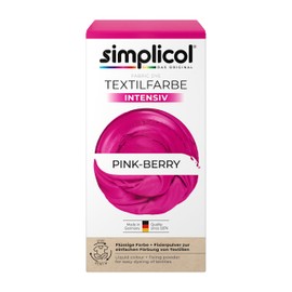 Simplicol Pink Berry 1027620 Intensive Textile Dye, Easy Washing Machine Dye, All-in-1 Complete Pack, 1 Pack