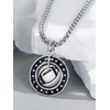 Seiyang Football Necklace 925 Sterling Silver Necklace with Football Cross