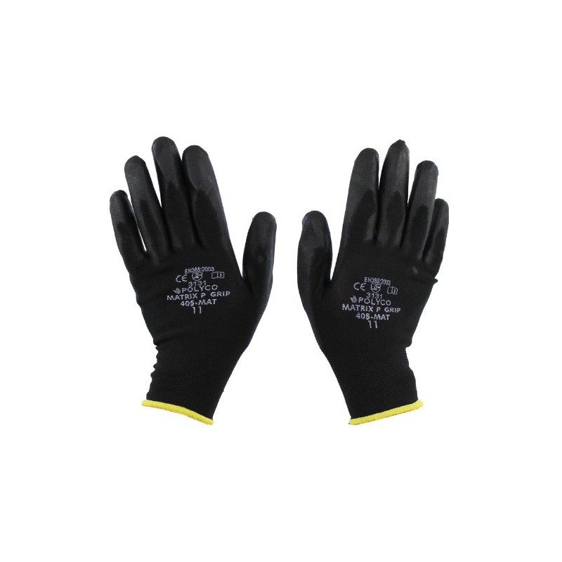 12 Pairs - POLYCO Matrix P Grip - Black PU